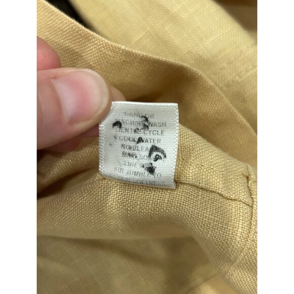 Debra Deroo Beige Button-Up Womens Linen Blouse Jacket Size 22 - Picture 9 of 10